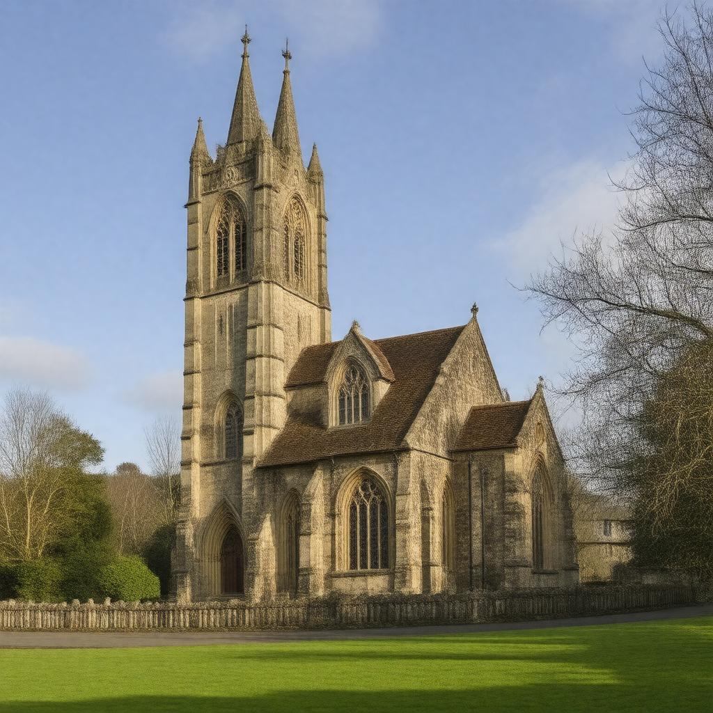 AI-created image of Church of St. Mary Magdalene, Hucknall