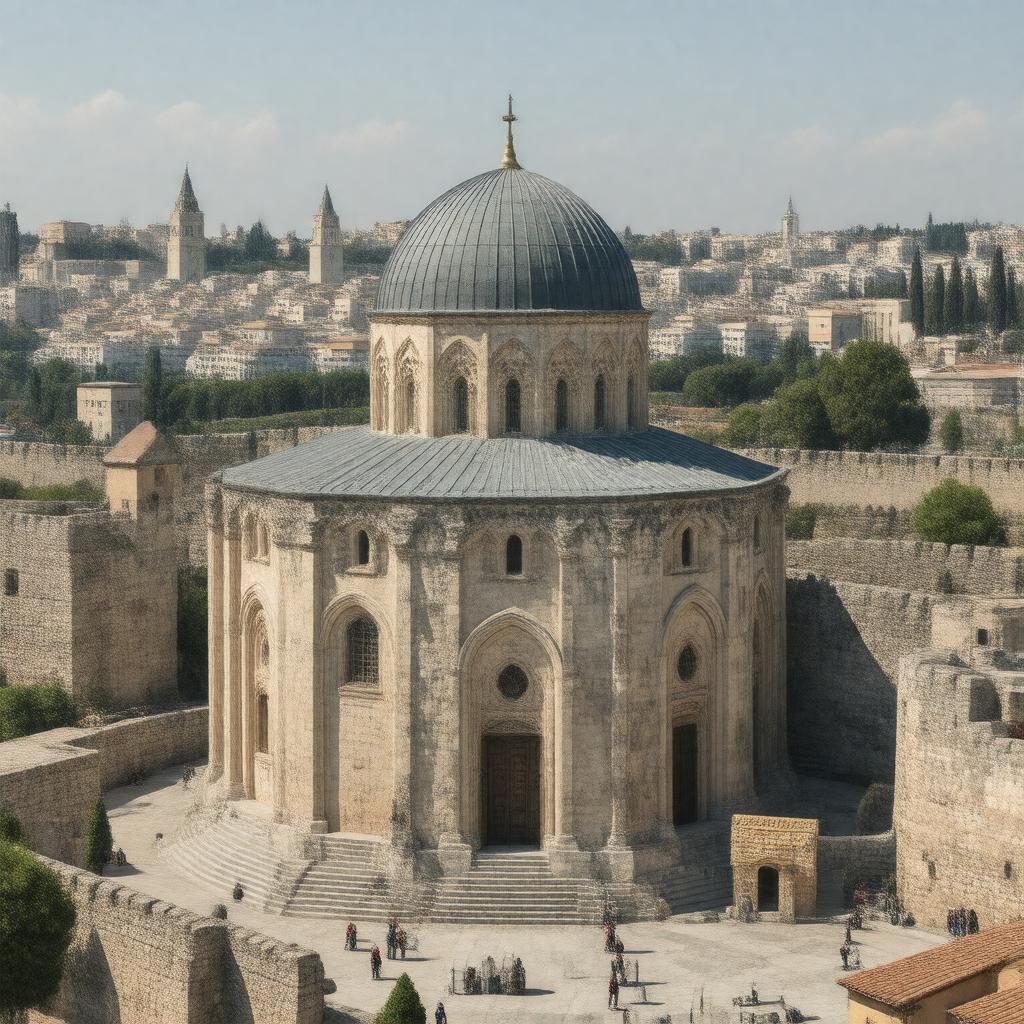 Click to view larger image AI-created image of Church of the Holy Sepulchre, Jerusalem