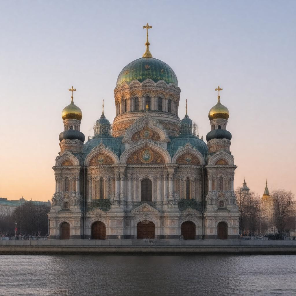 AI-created image of Church of the Savior on Spilled Blood
