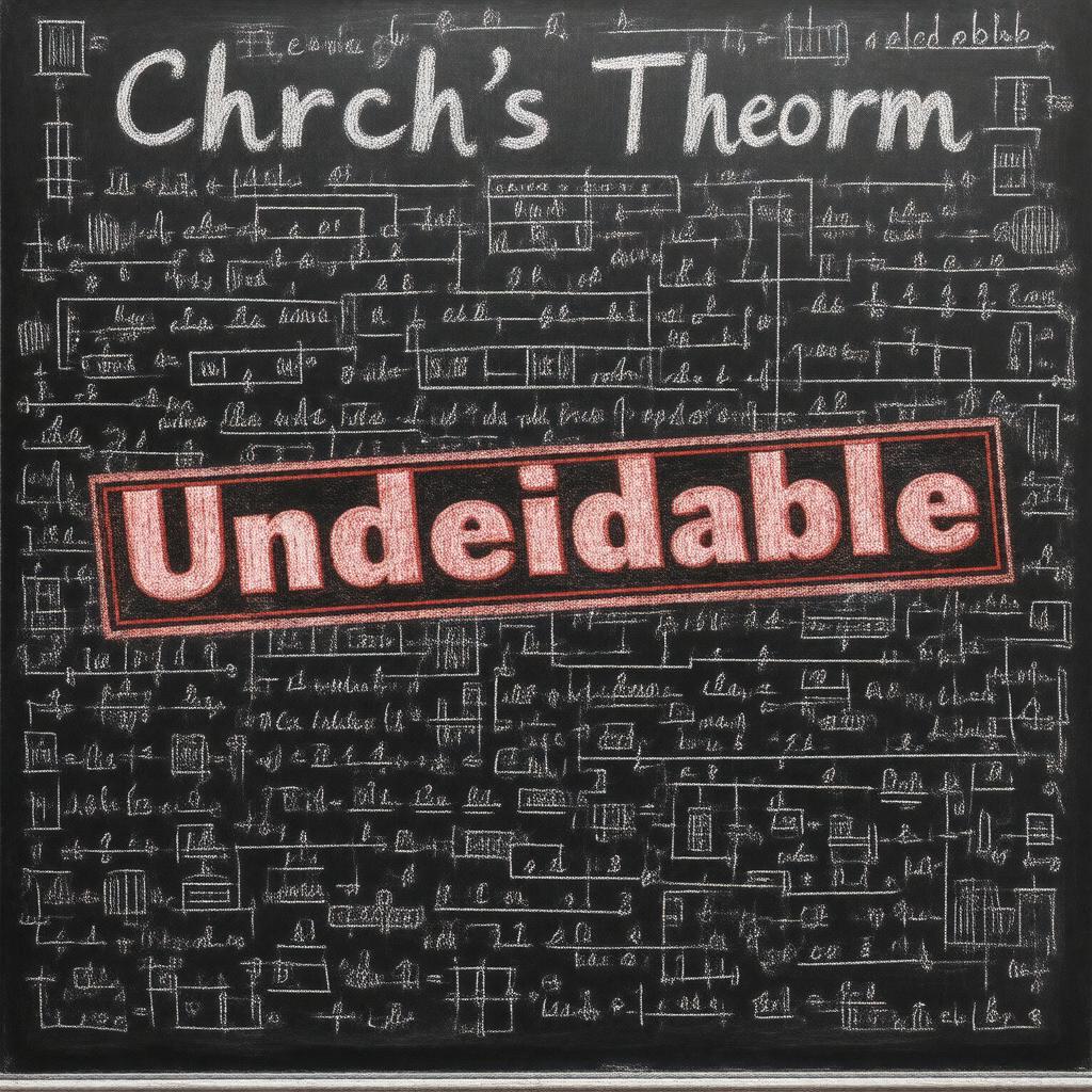 Click to view larger image AI-created image of Church's theorem