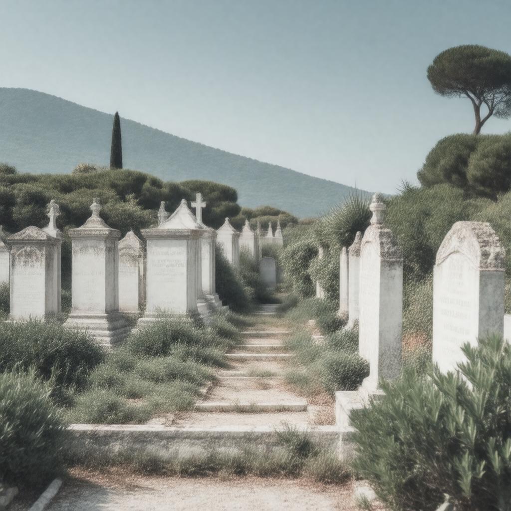 AI-created image of Cimetière du Trabuquet, Menton, France