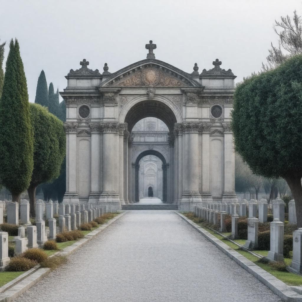 Click to view larger image AI-created image of Cimitero Monumentale di Torino