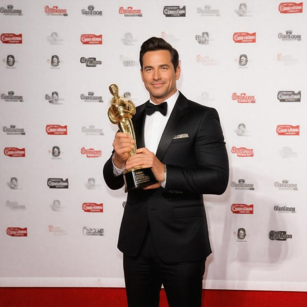 Click to view larger image AI-created image of CinemaCon Award for Male Star of the Year