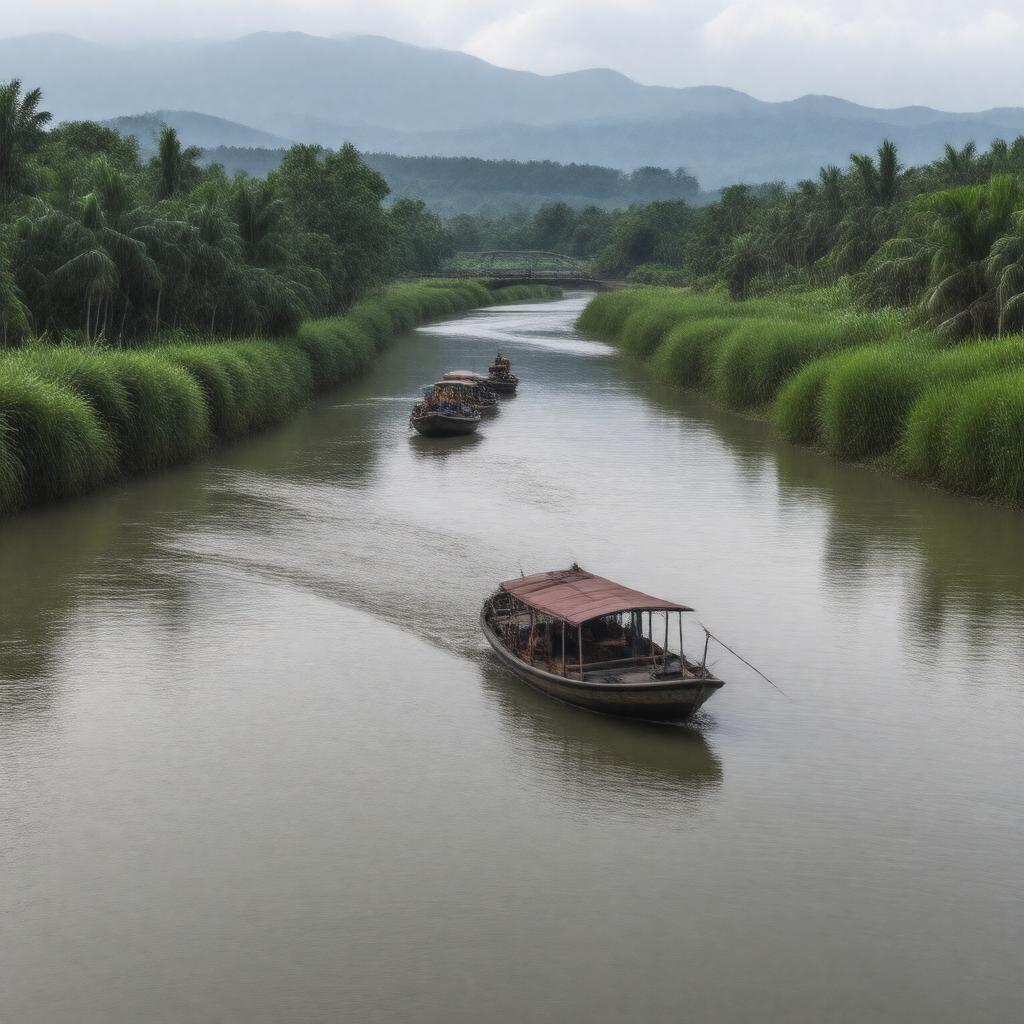 AI-created image of Cisadane River