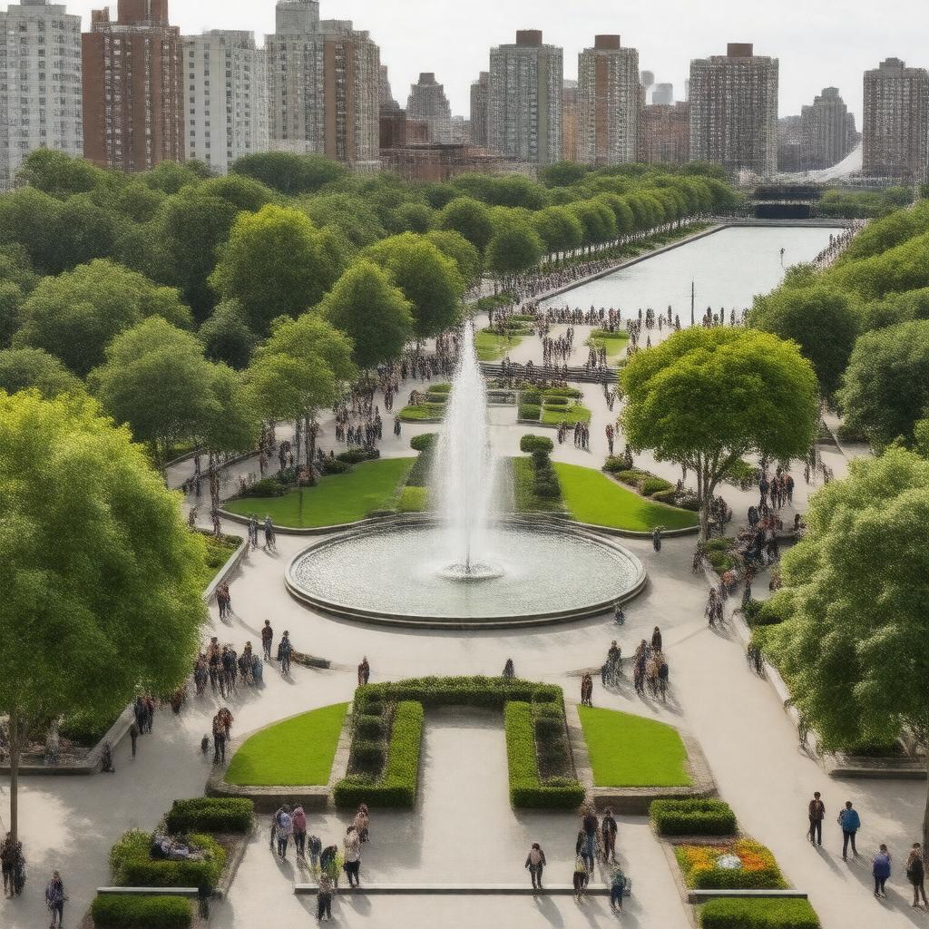AI-created image of City Square Park