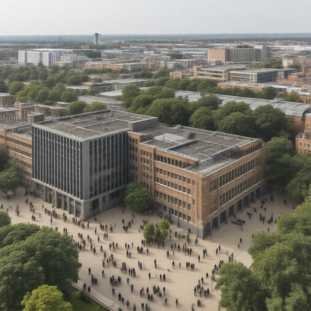 Click to view larger image AI-created image of City, University of London main campus