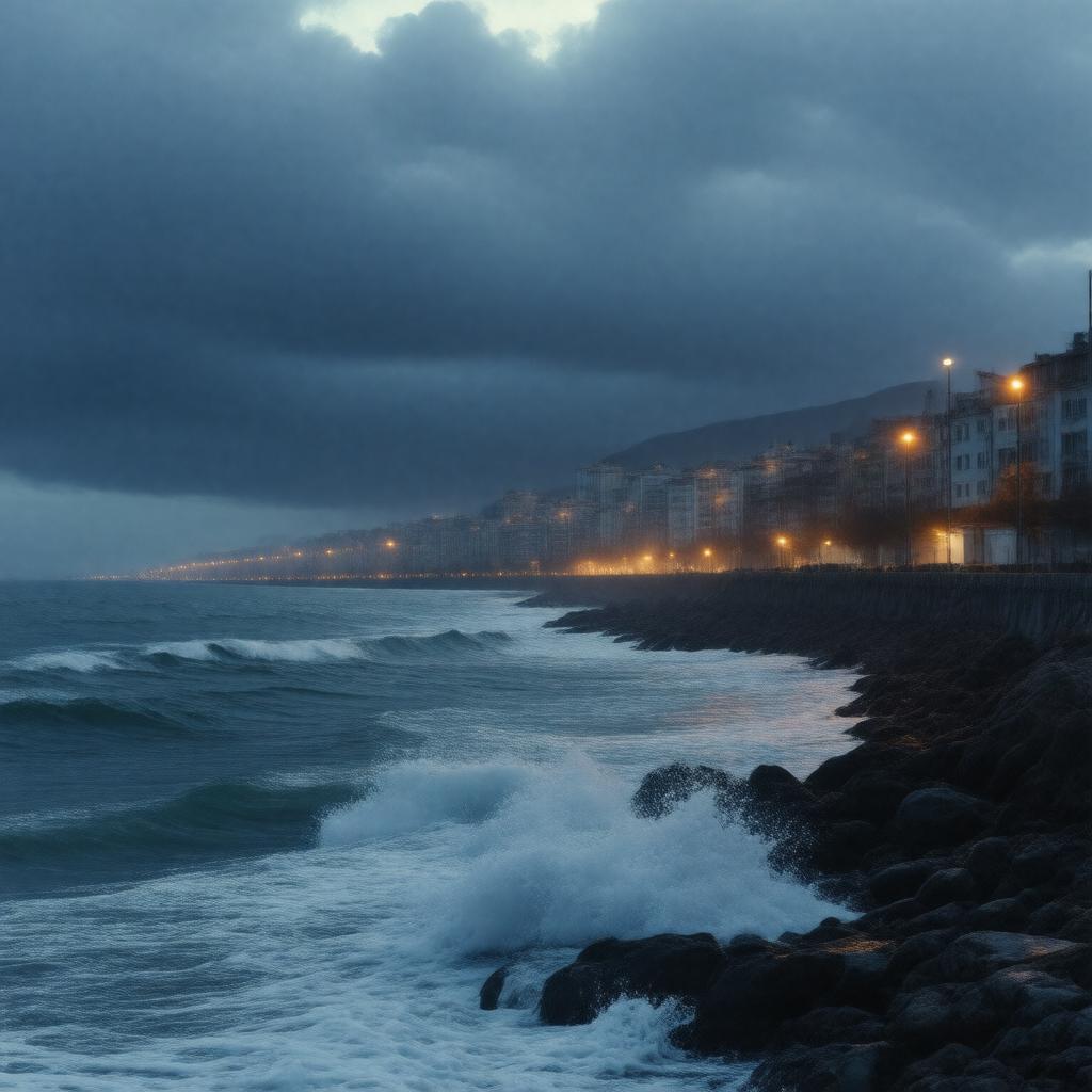 AI-created image of City by the Sea