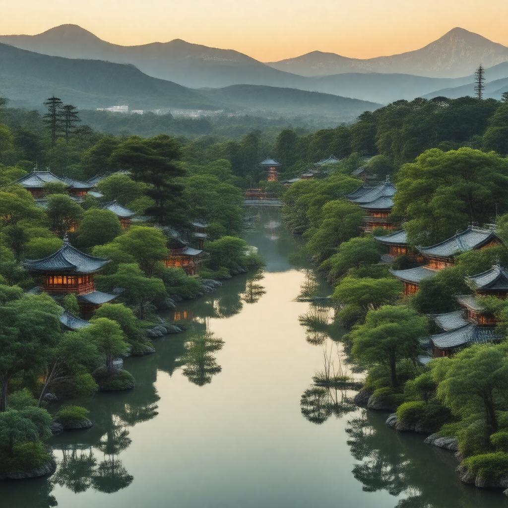 Click to view larger image AI-created image of City of Ten Thousand Shrines