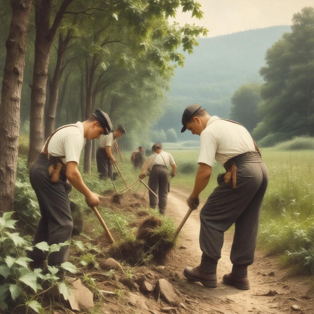 AI-created image of Civilian Conservation Corps