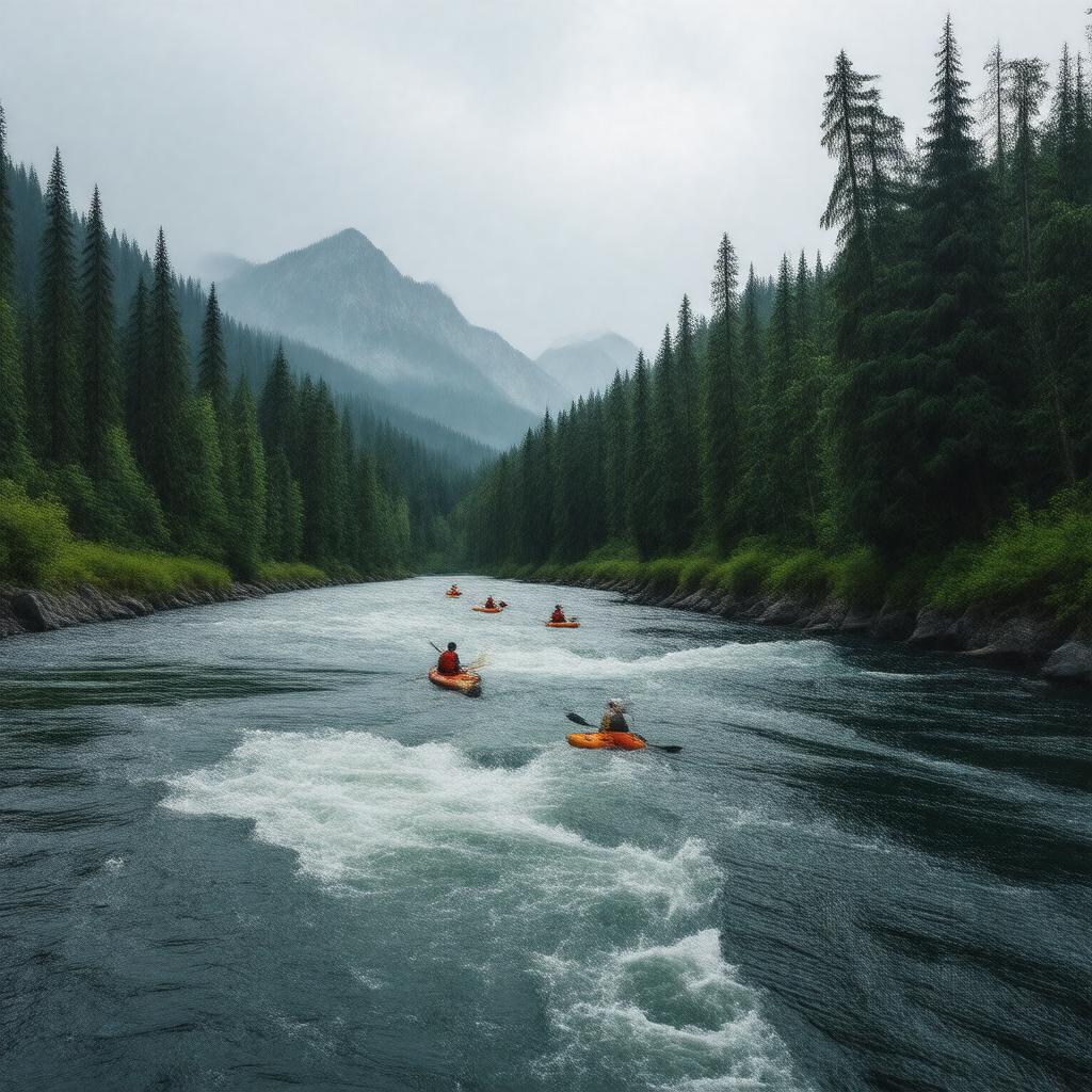 Click to view larger image AI-created image of Clackamas River