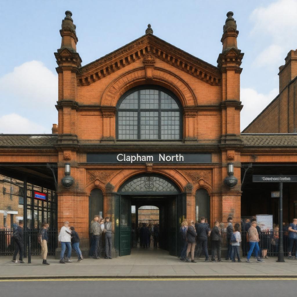 AI-created image of Clapham North tube station