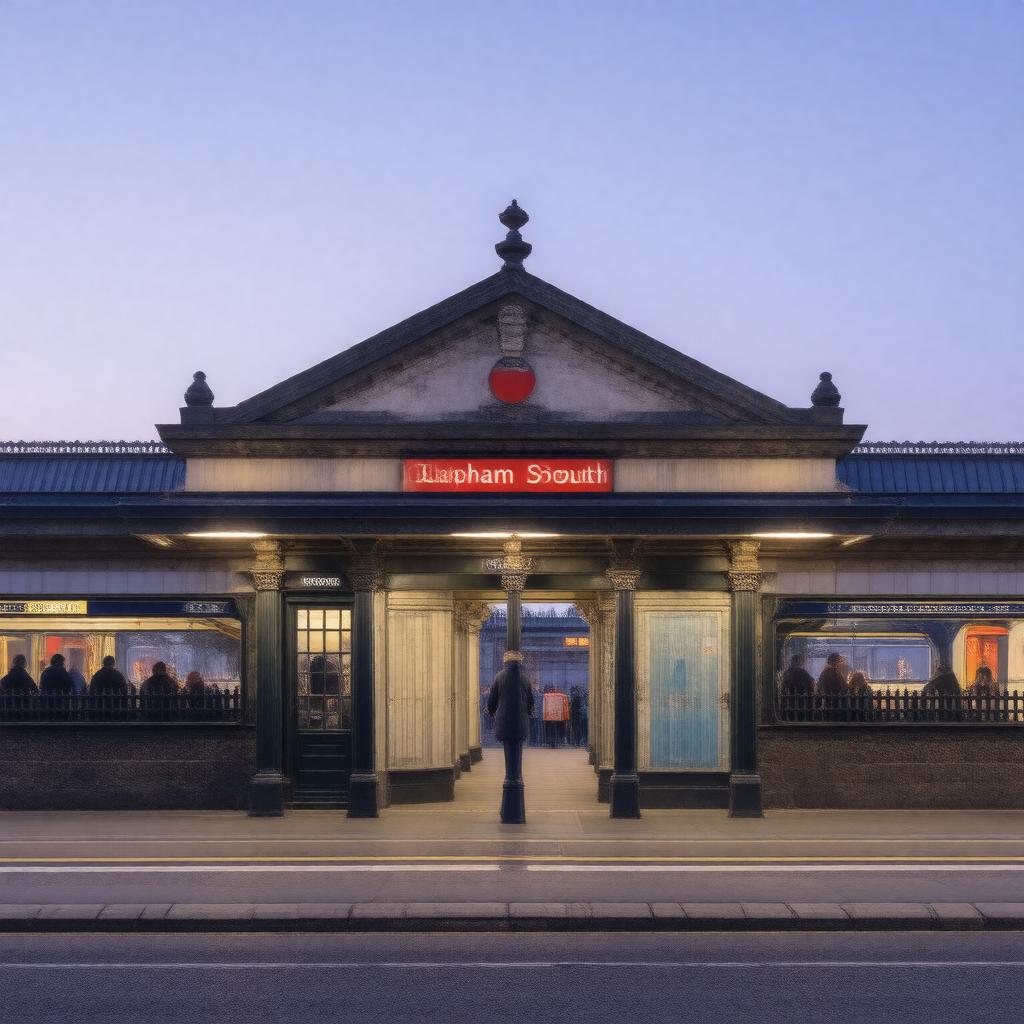 AI-created image of Clapham South station