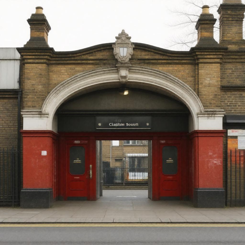 AI-created image of Clapham South tube station