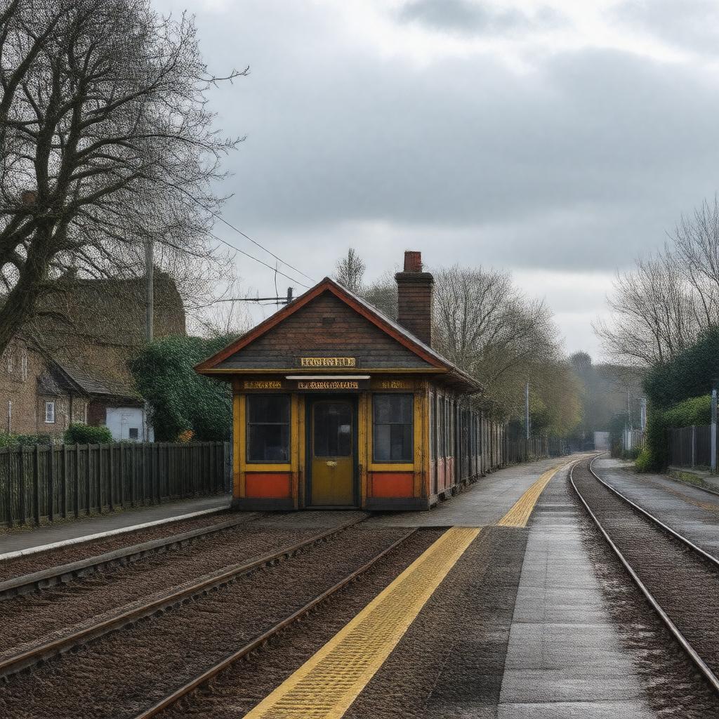 AI-created image of Clapton railway station