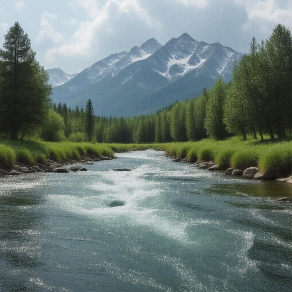 AI-created image of Clarks Fork Yellowstone River