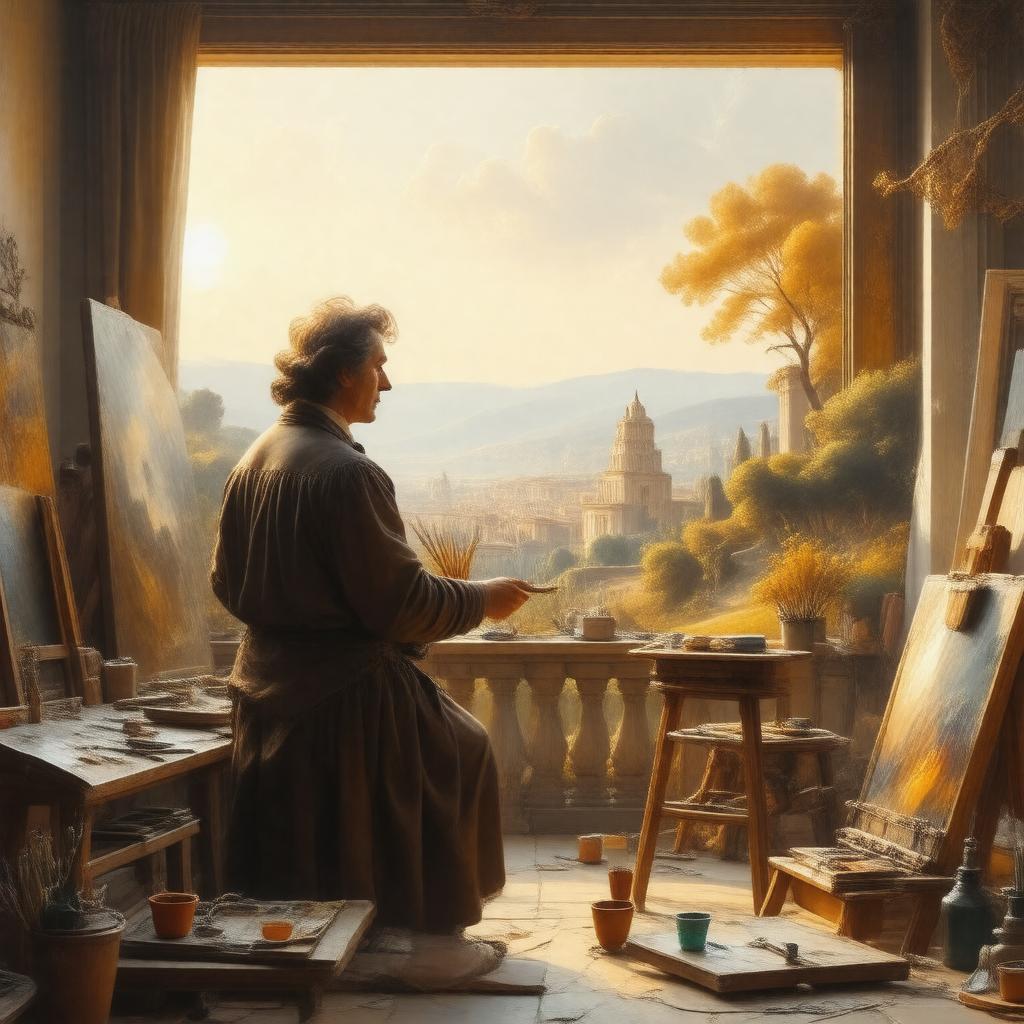 AI-created image of Claude Lorrain