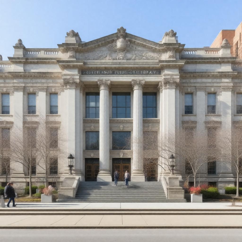 AI-created image of Cleveland Public Library