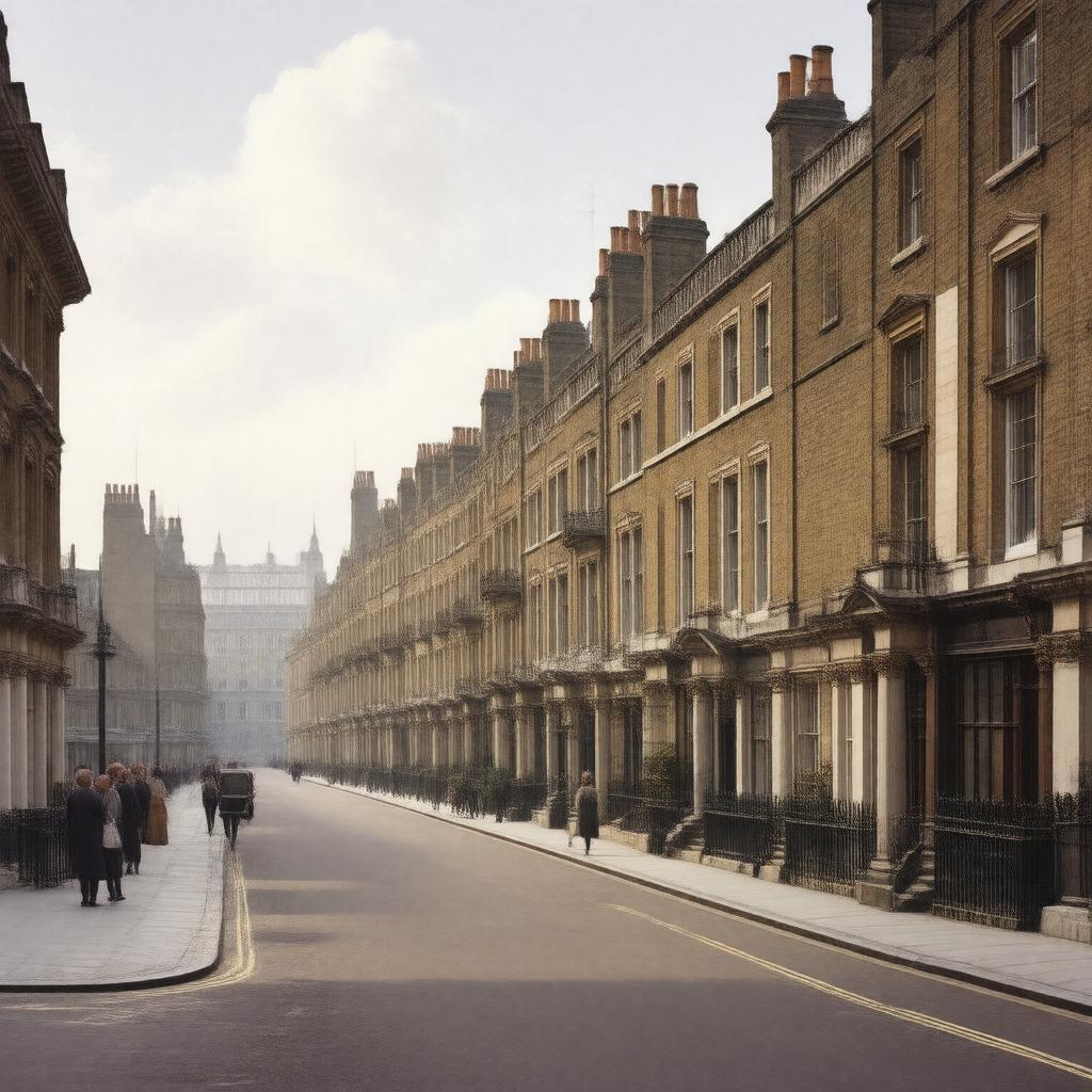AI-created image of Cleveland Row, St James's, London