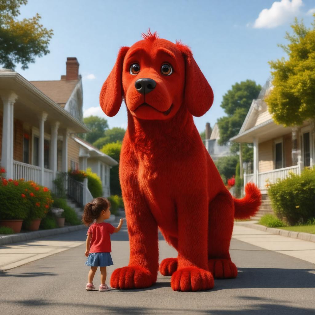 AI-created image of Clifford the Big Red Dog (2021 film)