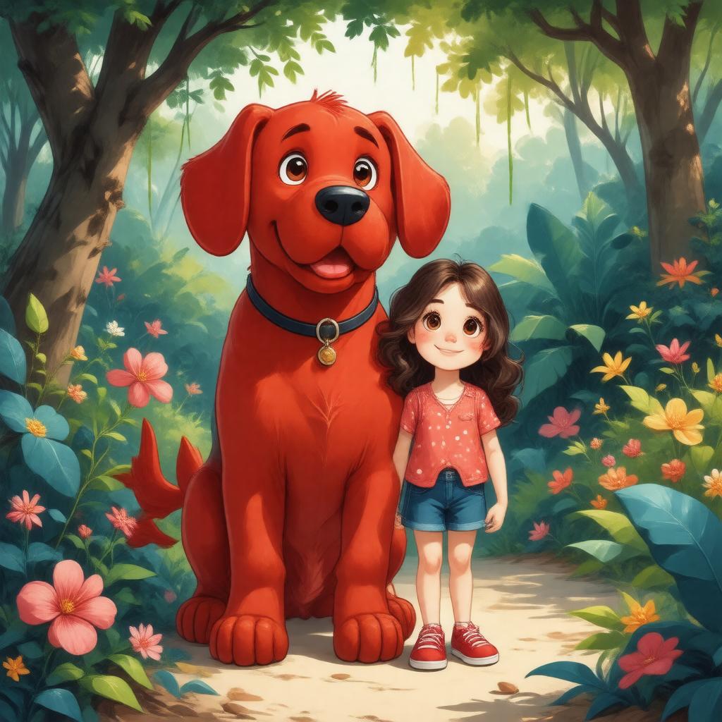 AI-created image of Clifford the Big Red Dog (book series)