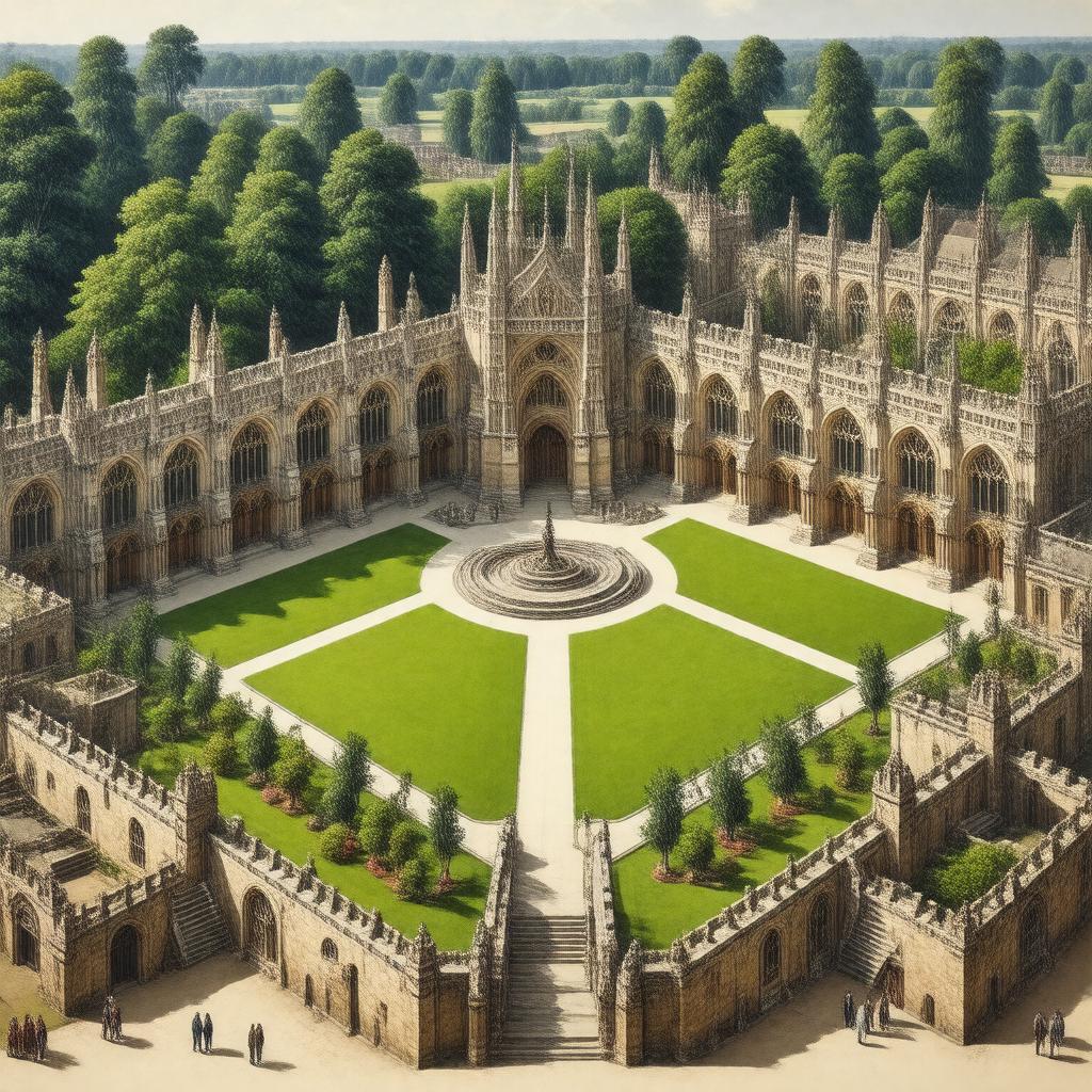 Click to view larger image AI-created image of Cloister Quad