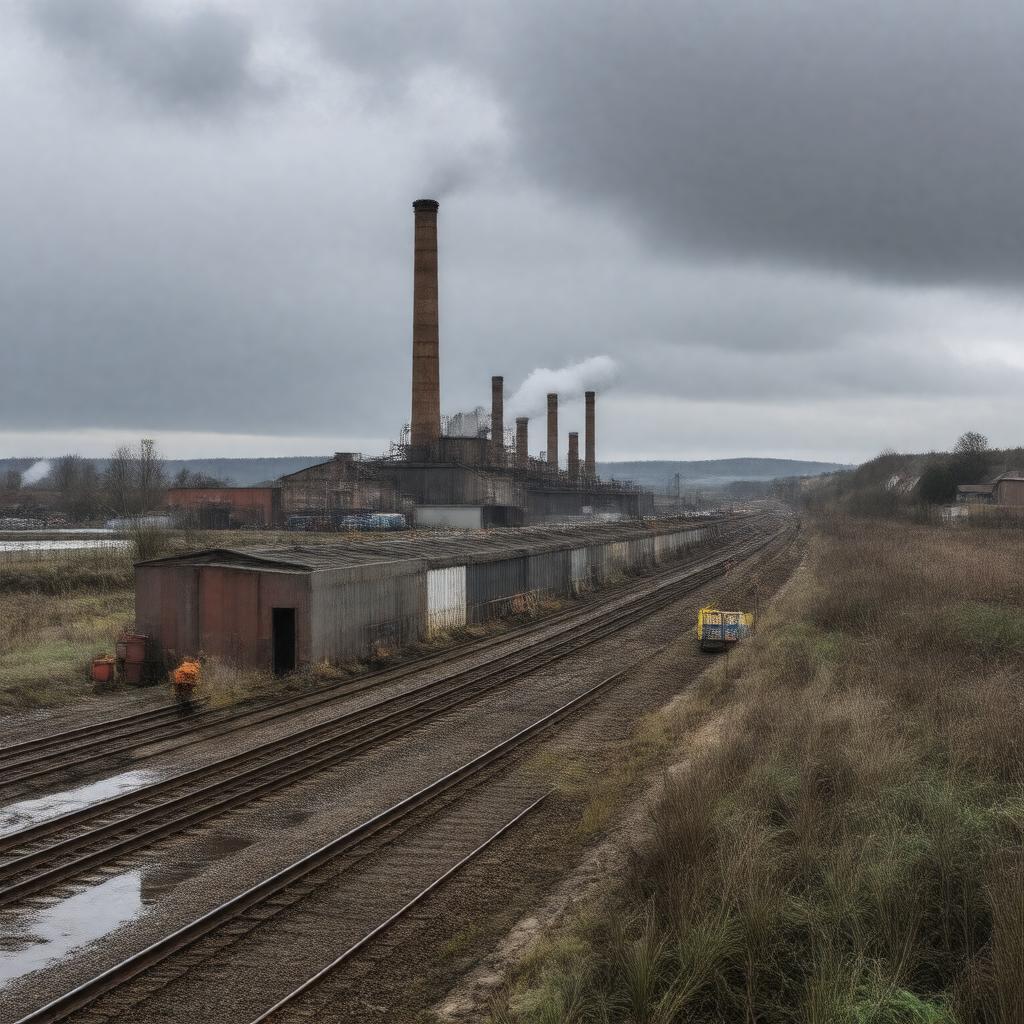 AI-created image of Clydebridge Steelworks