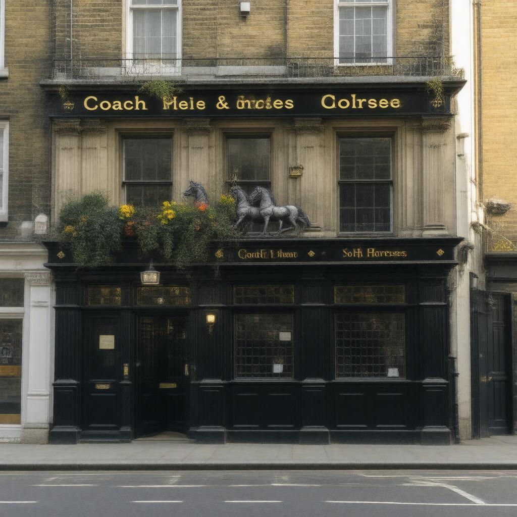 Click to view larger image AI-created image of Coach and Horses pub