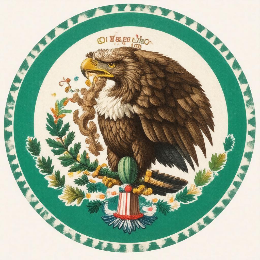 AI-created image of Coat of arms of Mexico