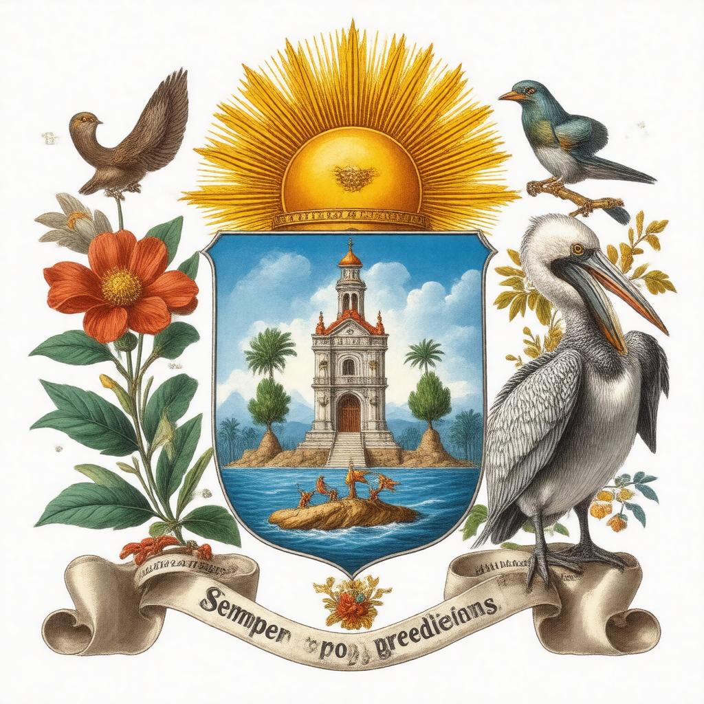 AI-created image of Coat of arms of Sint Maarten