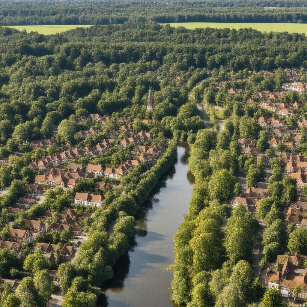 AI-created image of Cobham, Surrey, England