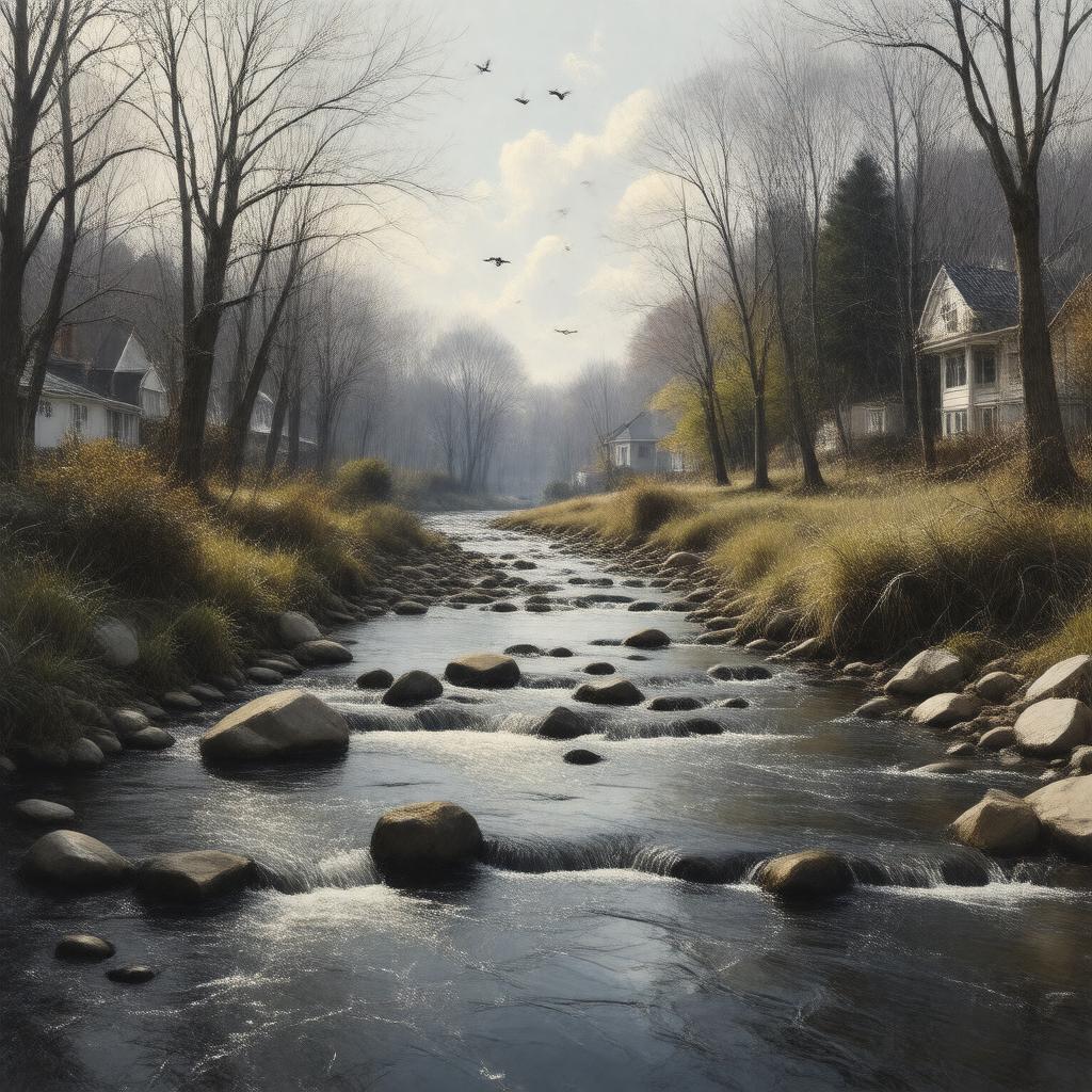 AI-created image of Cochituate Brook