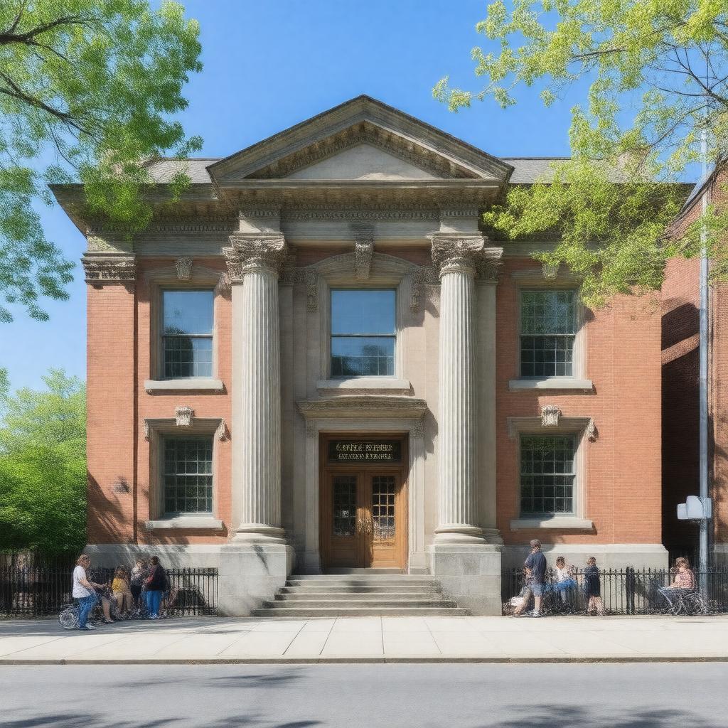 Click to view larger image AI-created image of Codman Square Branch Library