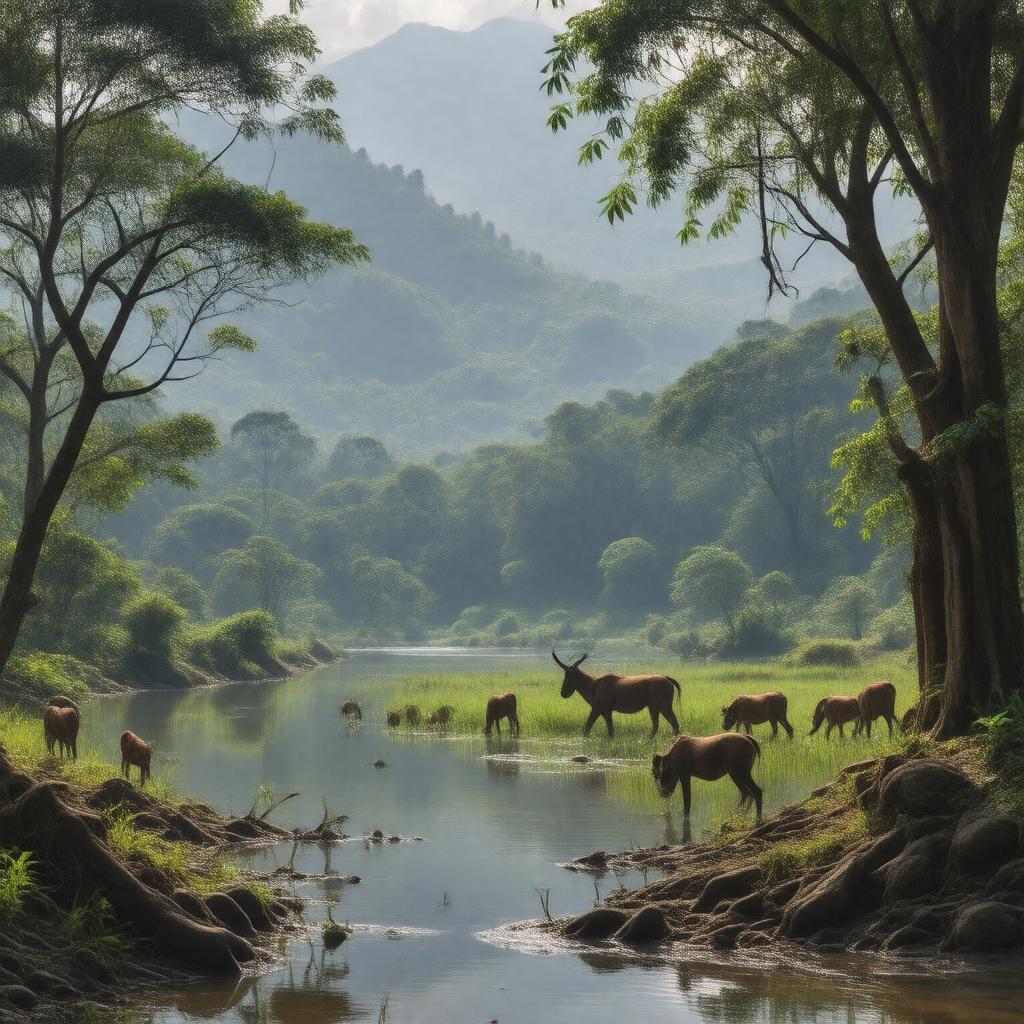 Click to view larger image AI-created image of Coexistence with Nature