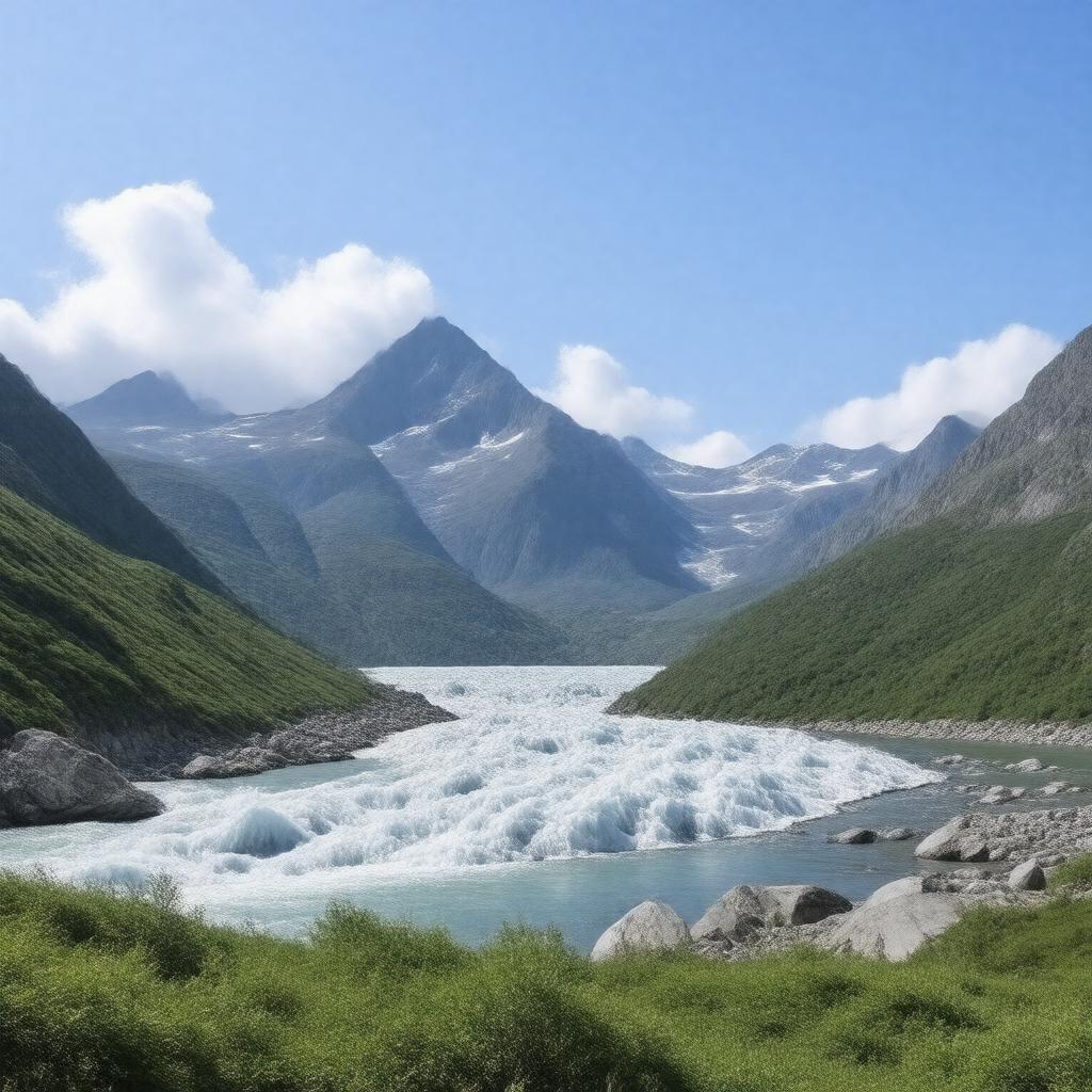 AI-created image of Coghill Glacier