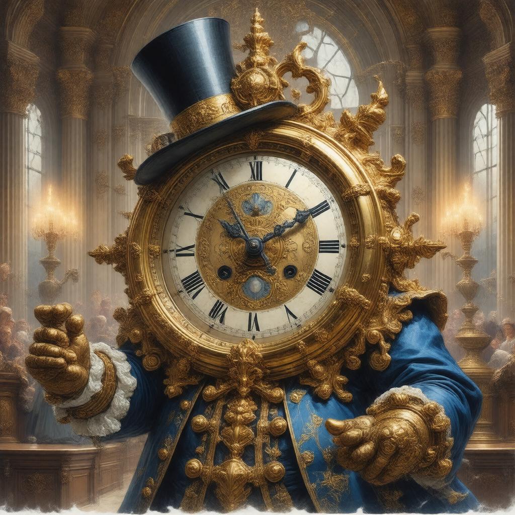 AI-created image of Cogsworth in Beauty and the Beast (2017)