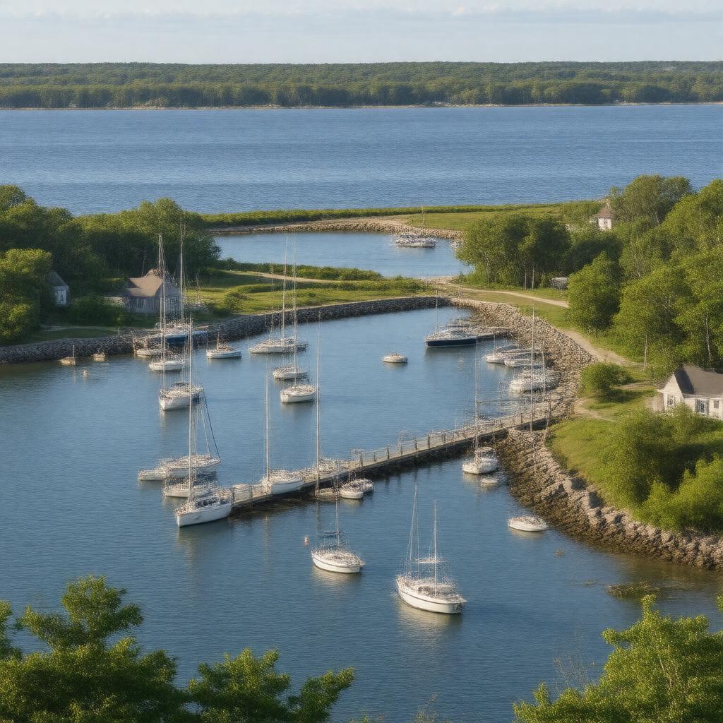 Click to view larger image AI-created image of Cohasset Harbor
