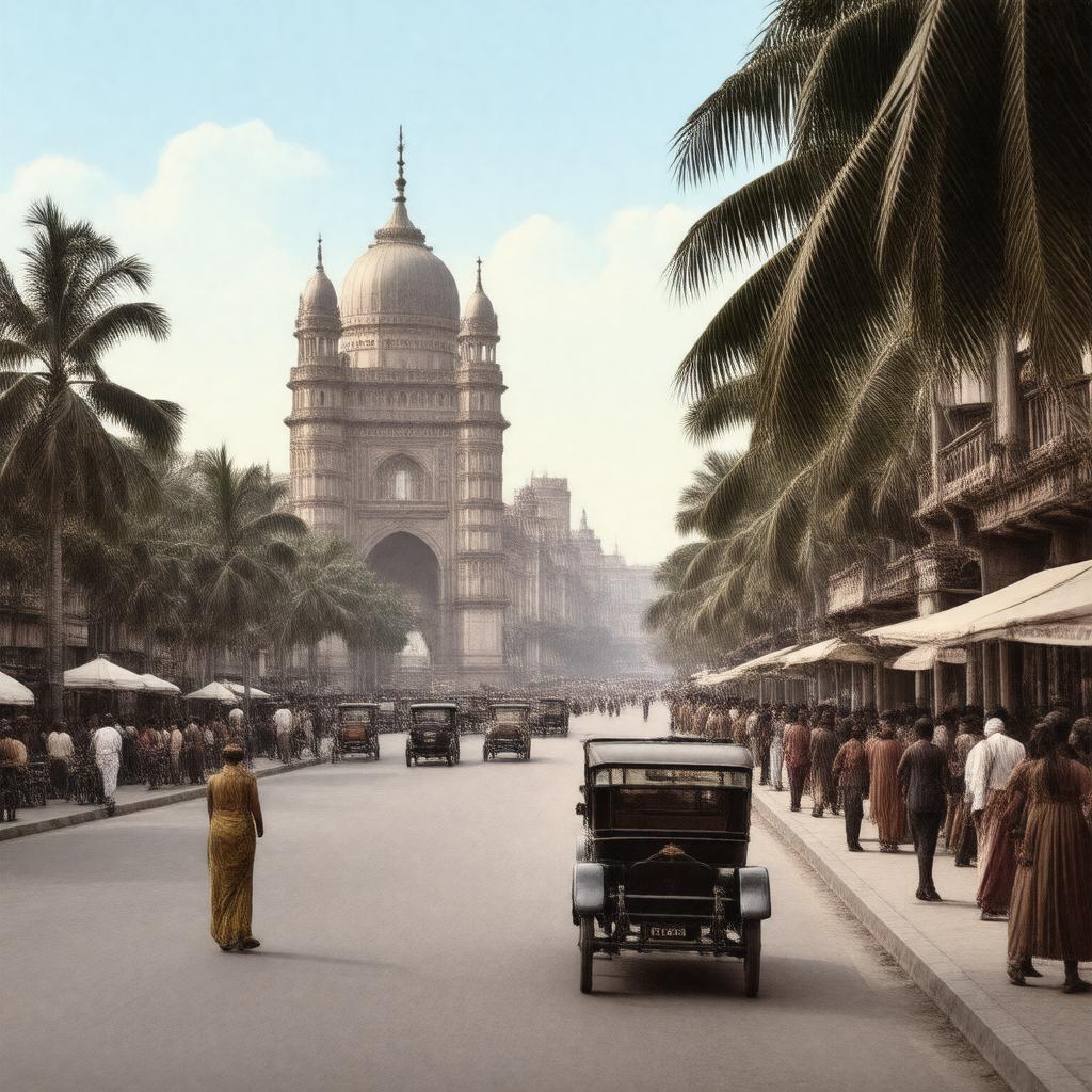 AI-created image of Colaba, Bombay, British India