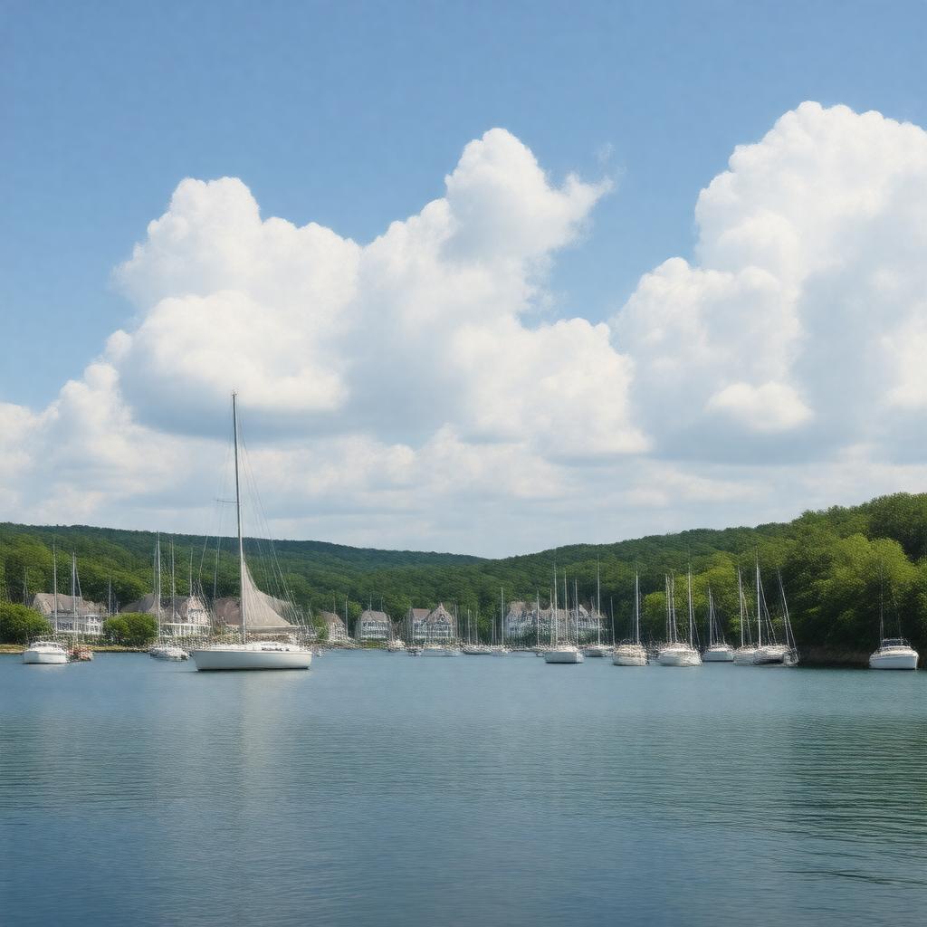 AI-created image of Cold Spring Harbor, New York, USA
