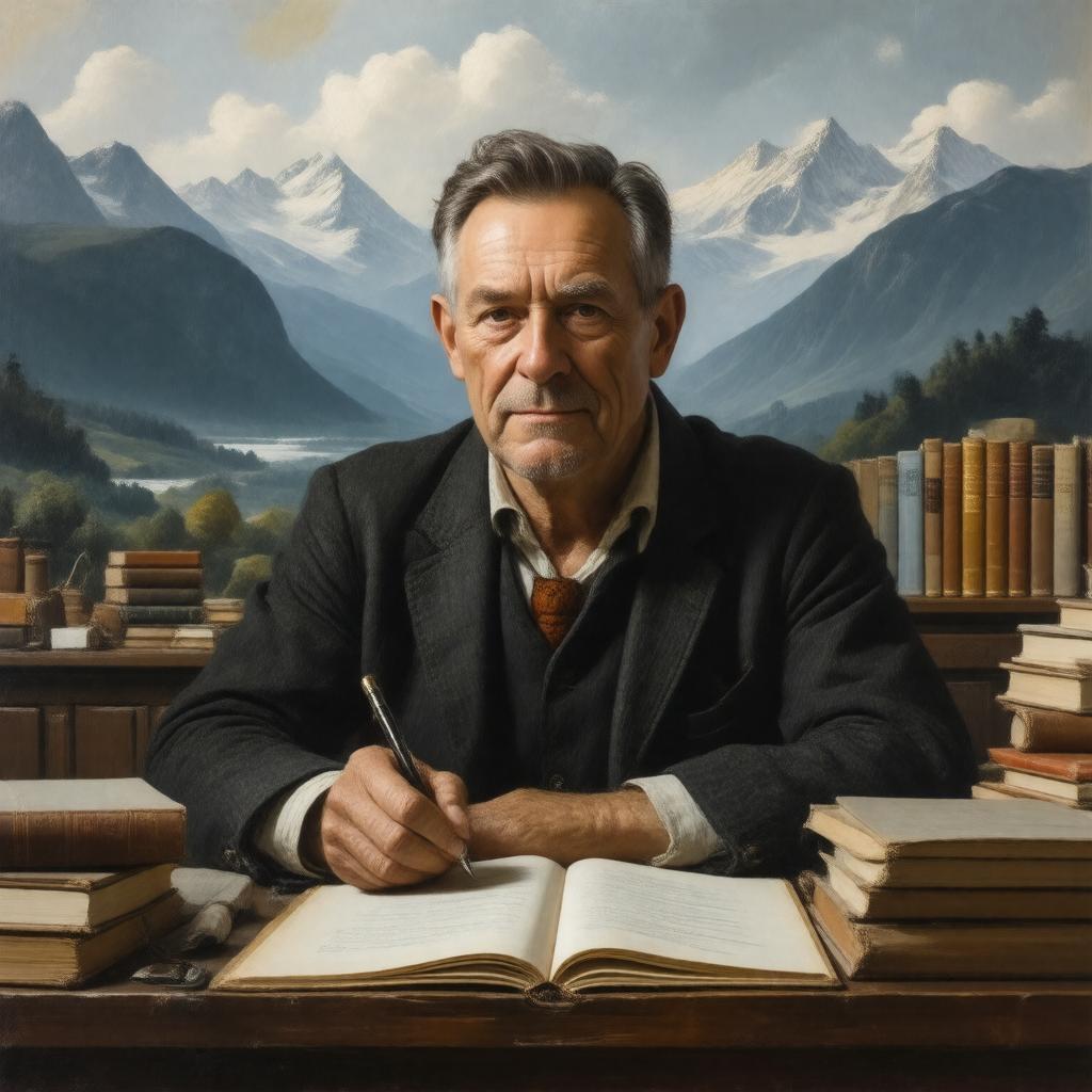 AI-created image of Colin Thubron