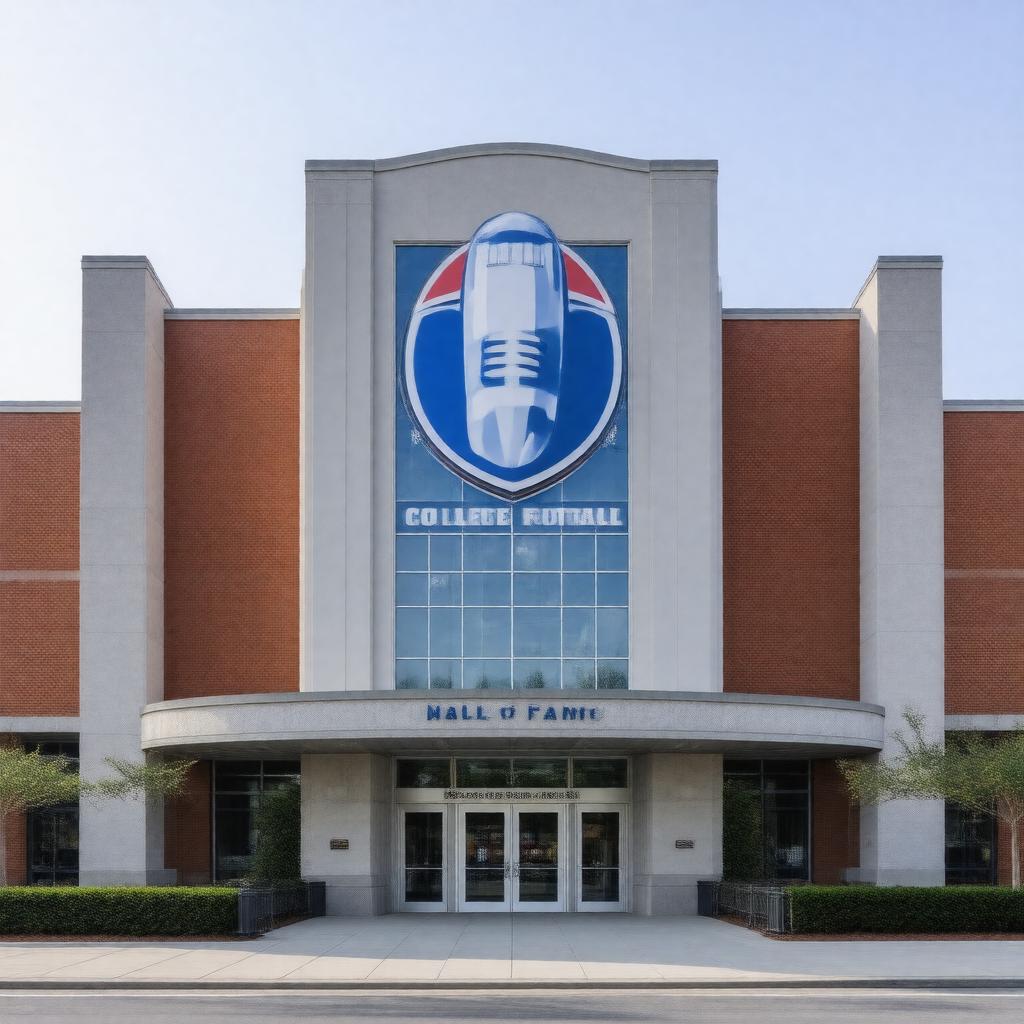 AI-created image of College Football Hall of Fame