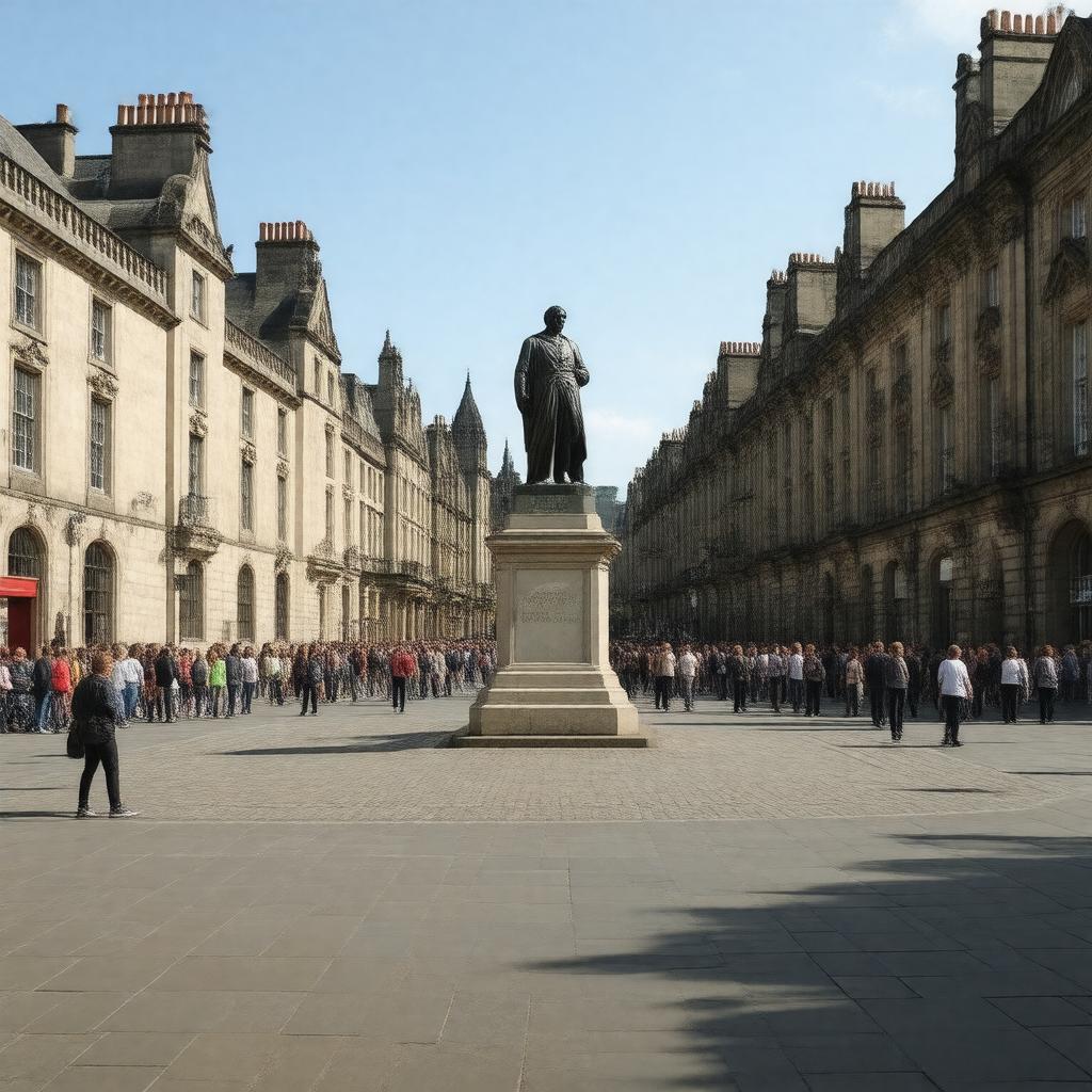 AI-created image of College Green, Dublin 2, Ireland