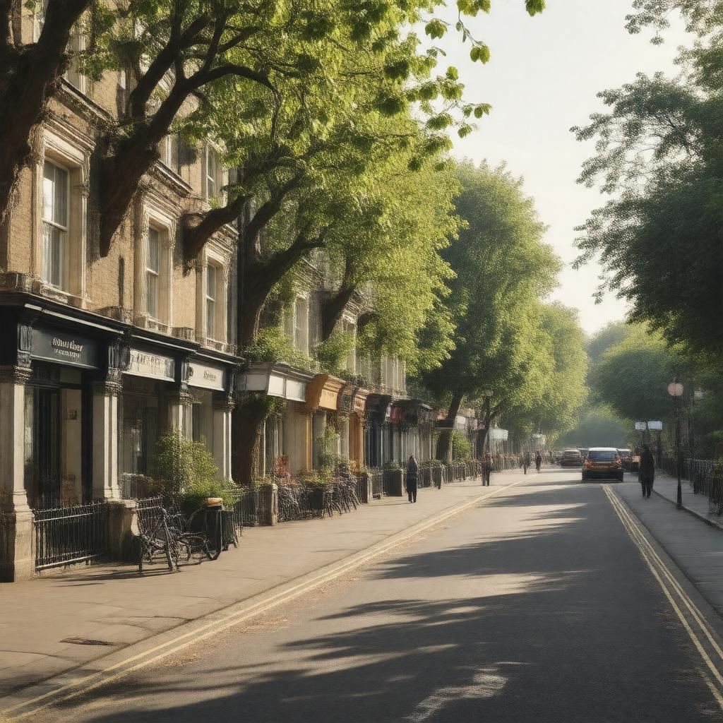 AI-created image of College Road, Kensal Green, London NW10 5JT