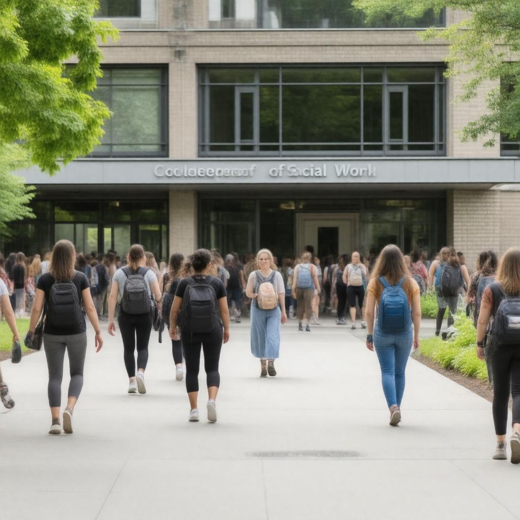 Click to view larger image AI-created image of College of Social Work
