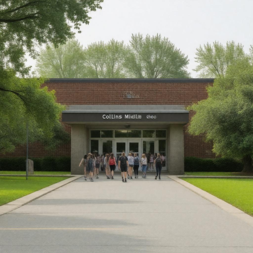 Click to view larger image AI-created image of Collins Middle School