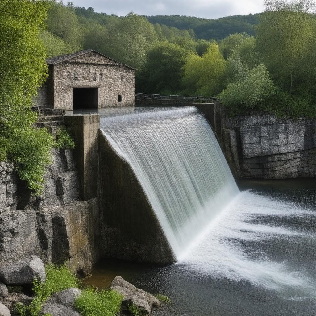 AI-created image of Collinsville Dam