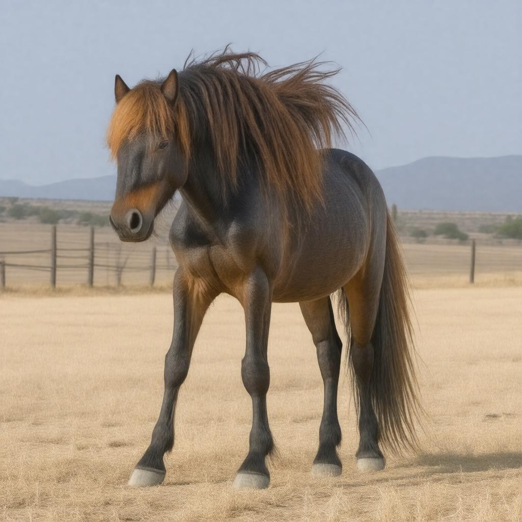 AI-created image of Colonial Spanish horse