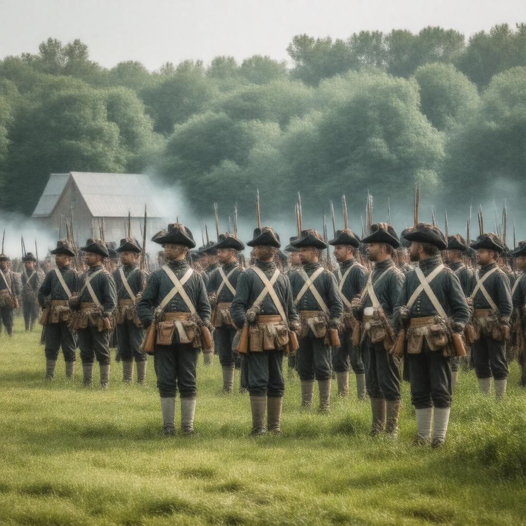 AI-created image of Colonial militias