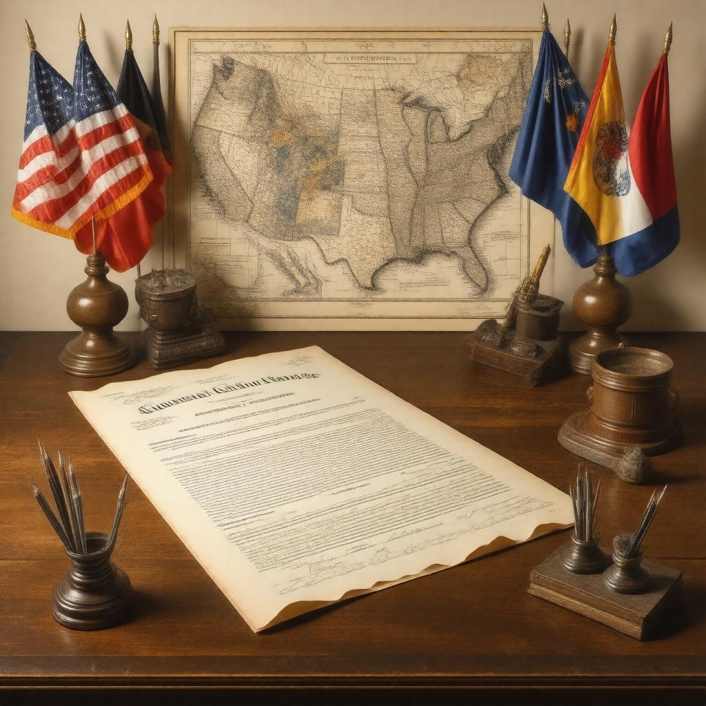 AI-created image of Colorado River Compact (1922)