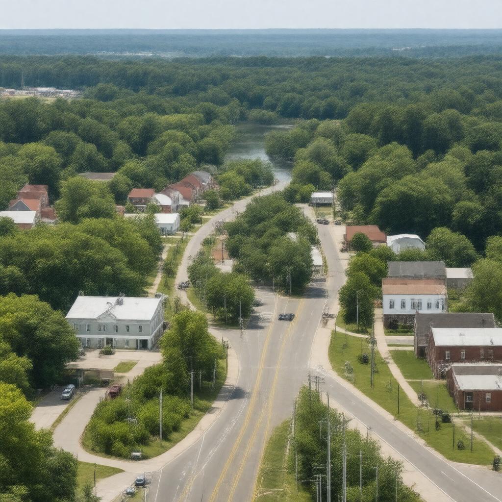 Click to view larger image AI-created image of Columbia, Alabama
