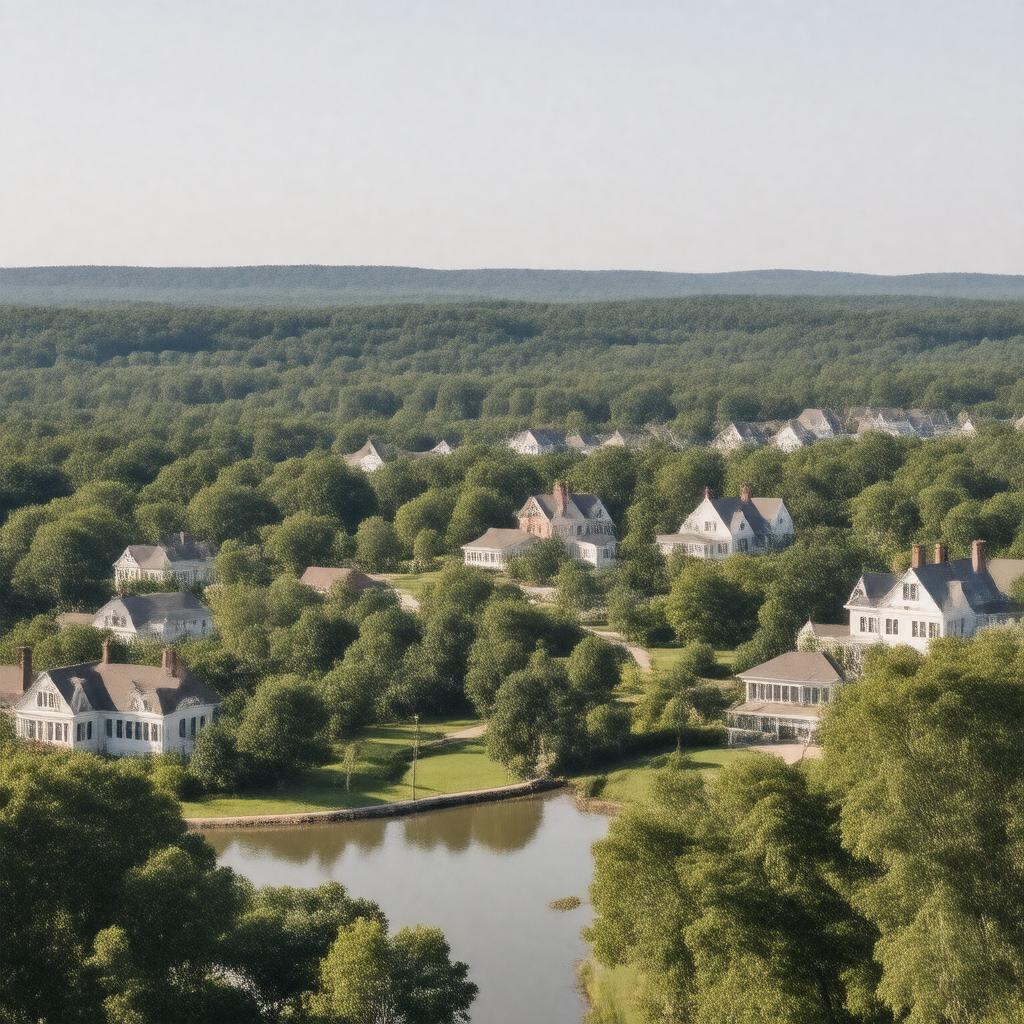 AI-created image of Columbia, Connecticut